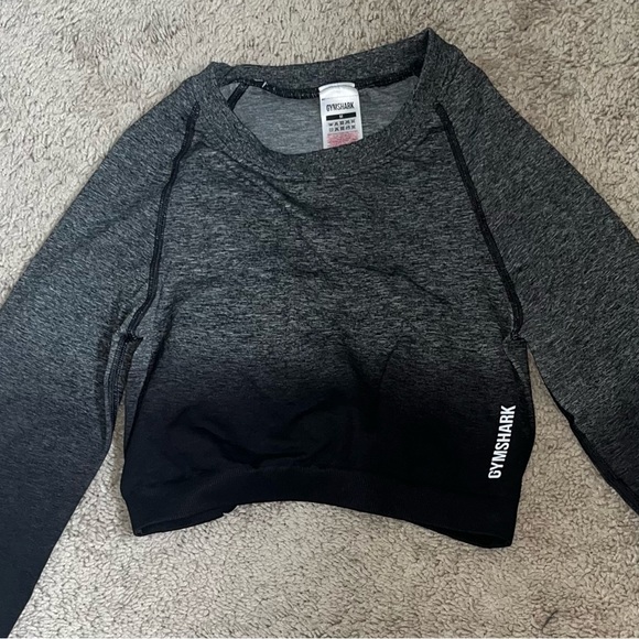 Gymshark Cropped Long Sleeve & Matching Sports Bra - Picture 3 of 5